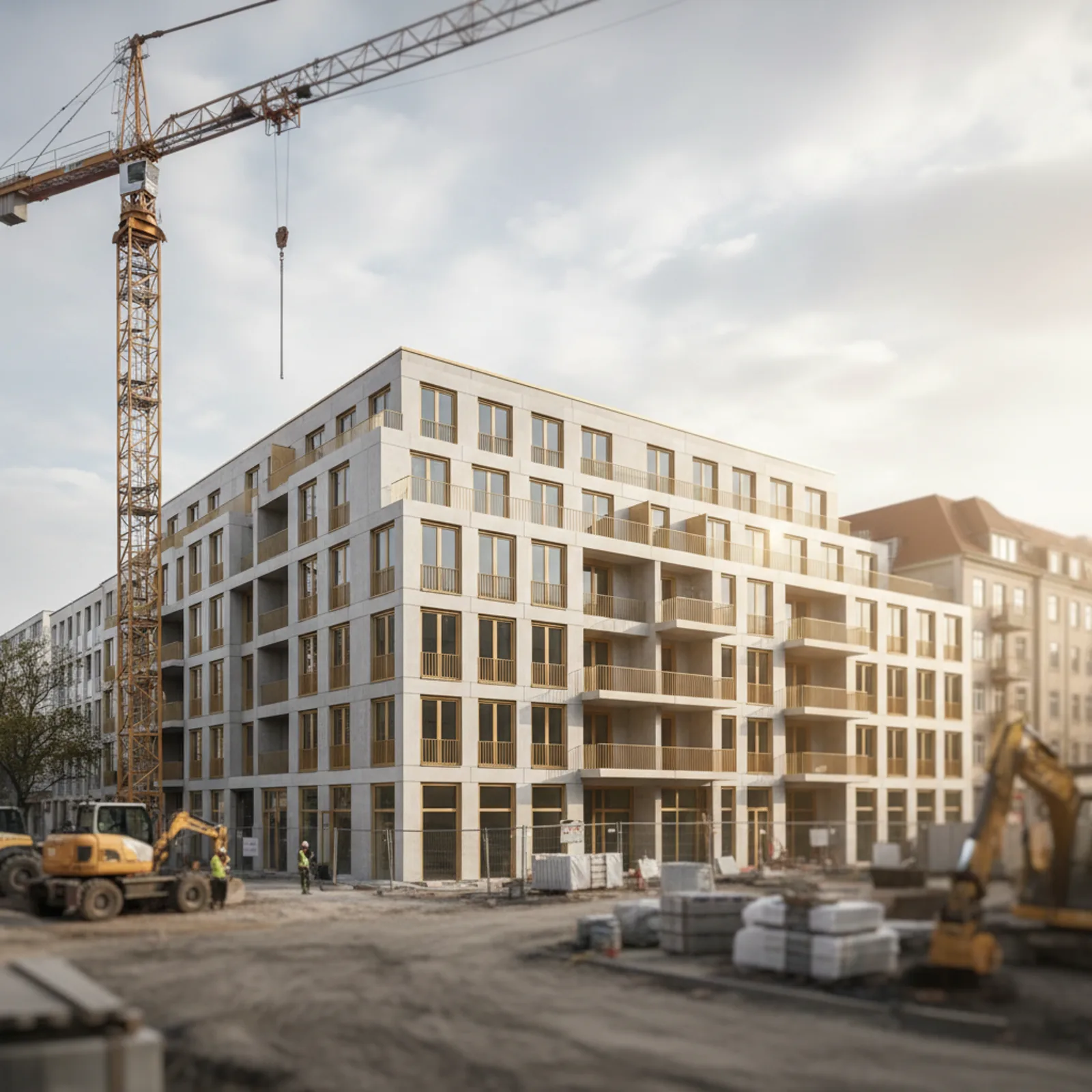 WBM startet Neubau in der Mollstraße zu Friedrichshain als Auftakt für acht Projekte 2026 – KI-generiertes Symbolbild