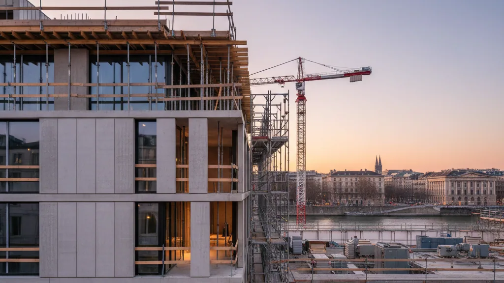 AVENTOS Gruppe feiert Richtfest für Logistik- und Light-Industrial-Anlage in Neutraubling – KI-generiertes Symbolbild