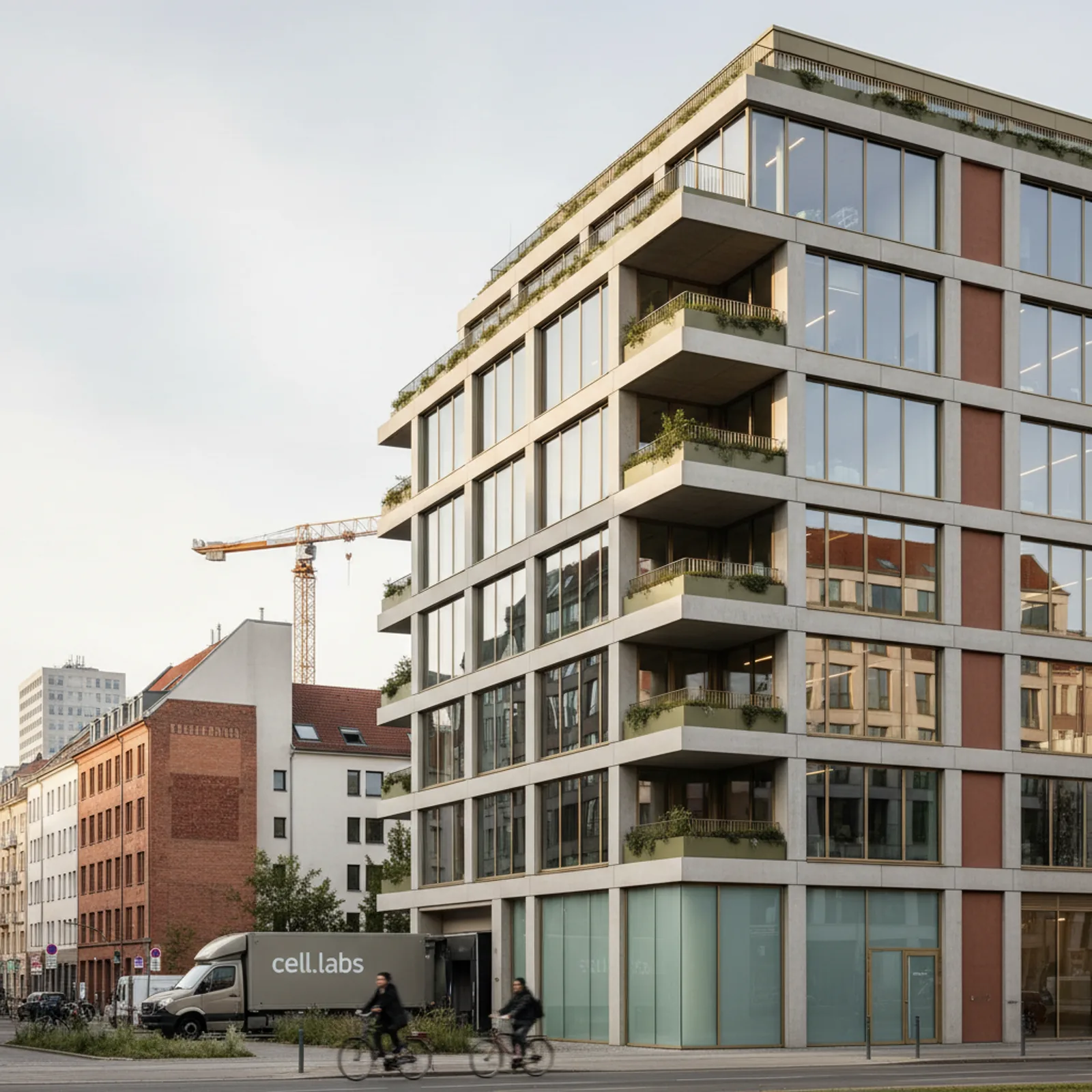 Col23 Workspace in Berlin-Kreuzberg vollständig vermietet – cell.labs bezieht Gewerbeeinheit – KI-generiertes Symbolbild