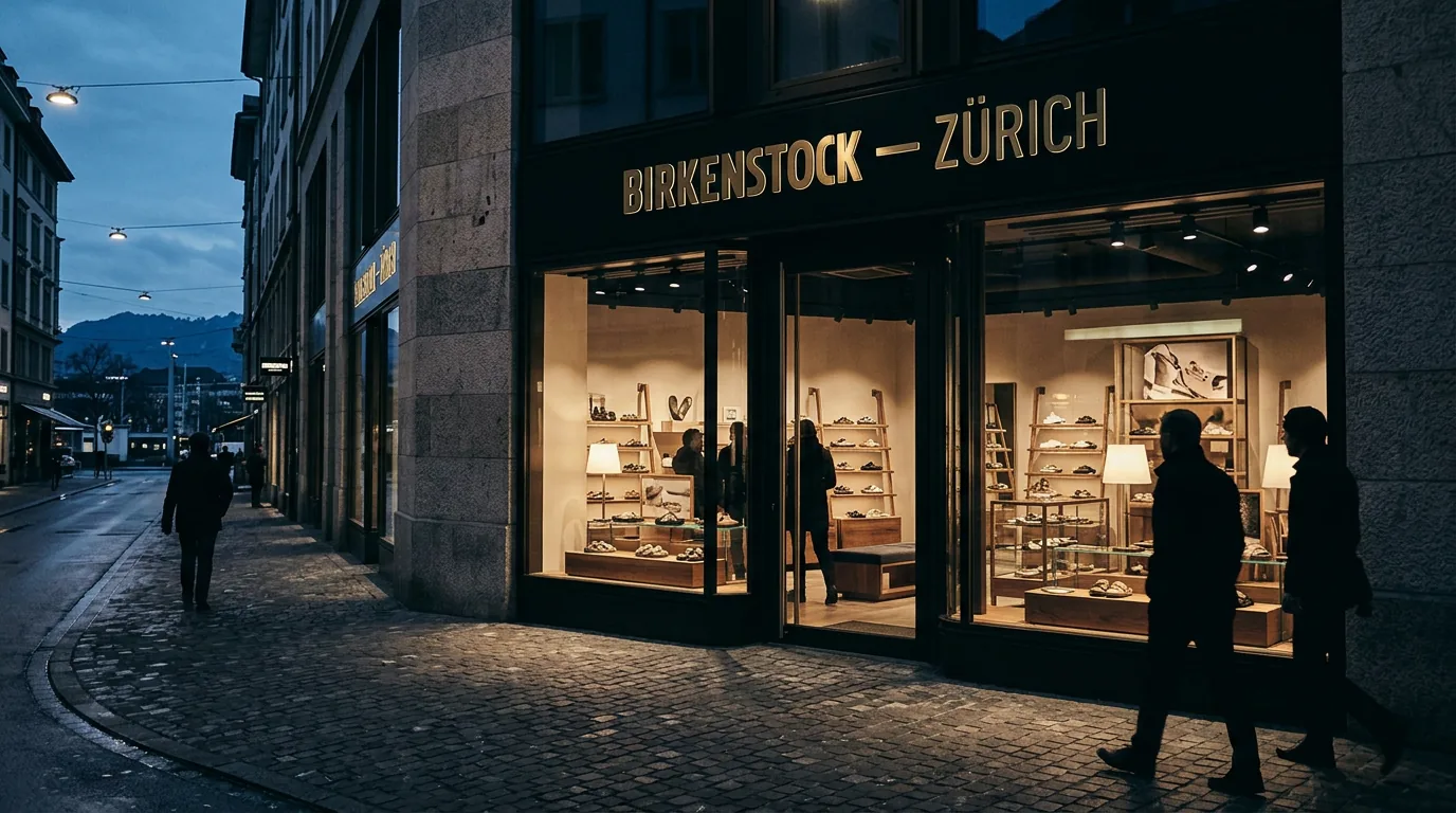 BIRKENSTOCK expandiert mit erstem Schweizer Store in Zürich – KI-generiertes Symbolbild