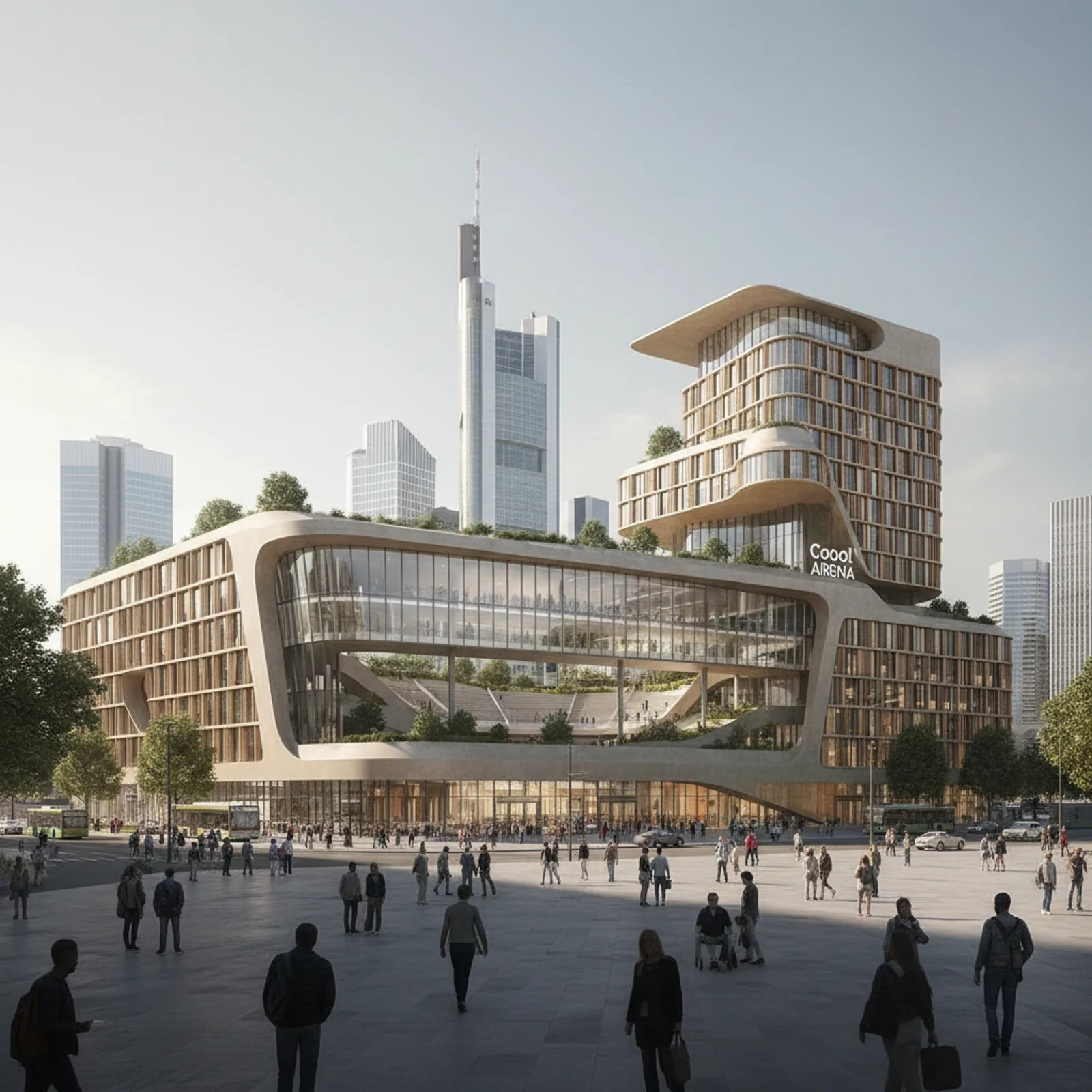 Coool! Arena eröffnet Flagship-Standort im Skyline Plaza Frankfurt – KI-generiertes Symbolbild