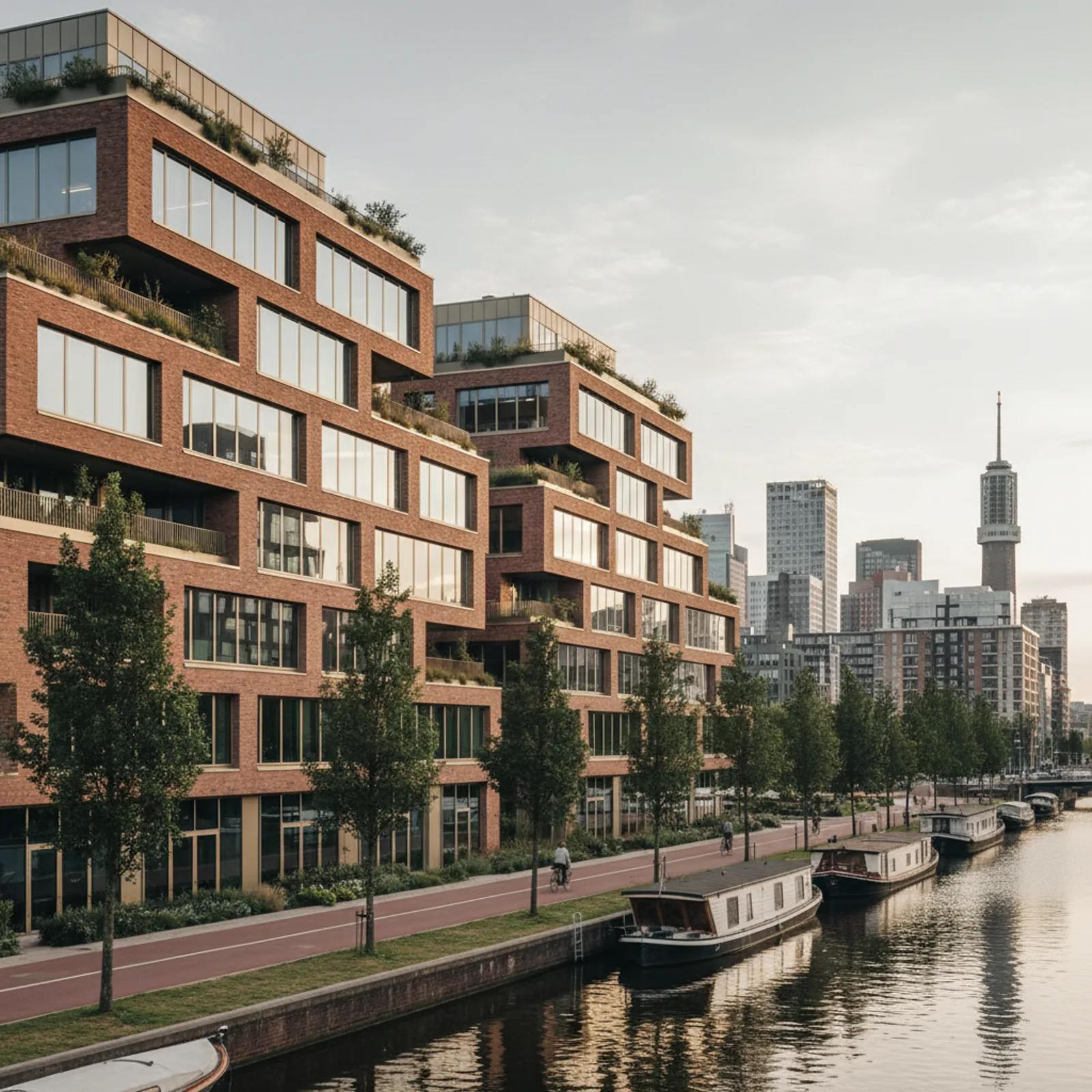Deutsche Hypo finanziert Büroprojekt Max & Moore in Amsterdam-Noord mit 25,5 Millionen Euro – KI-generiertes Symbolbild