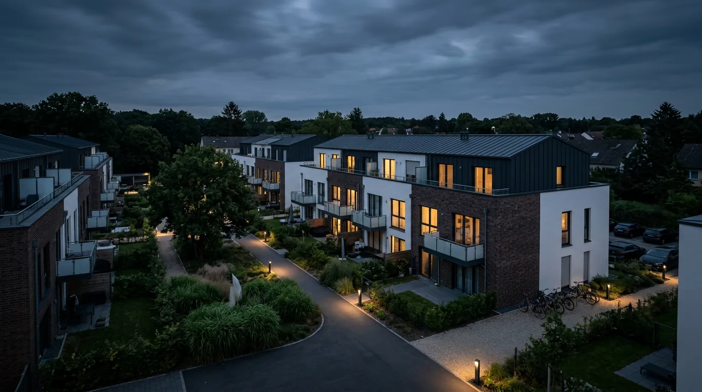 Deutsche Reihenhaus AG realisiert Wohnquartier in Griesheim – KI-generiertes Symbolbild