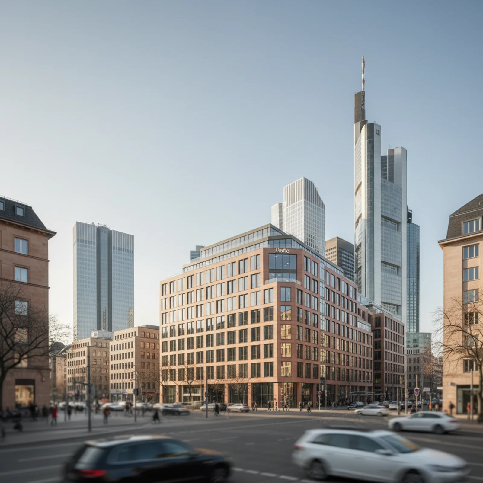 LUWIN Real Estate erreicht Vollvermietung des MaRo in Frankfurt – KI-generiertes Symbolbild