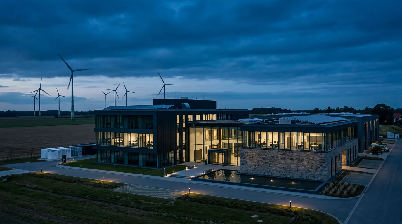 ENOVA beteiligt sich an Windparkprojekt Thüle – GÖRG übernimmt Rechtsberatung – KI-generiertes Symbolbild