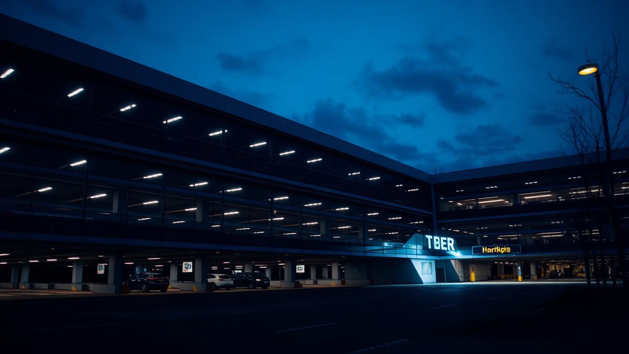 Goldbeck Parking Services nimmt Parkhaus Westgate am BER in Betrieb – KI-generiertes Symbolbild
