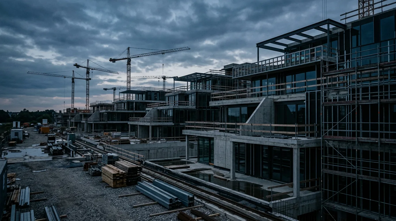 PRODAC feiert Richtfest für OAK Logistikpark in Dorfen – KI-generiertes Symbolbild