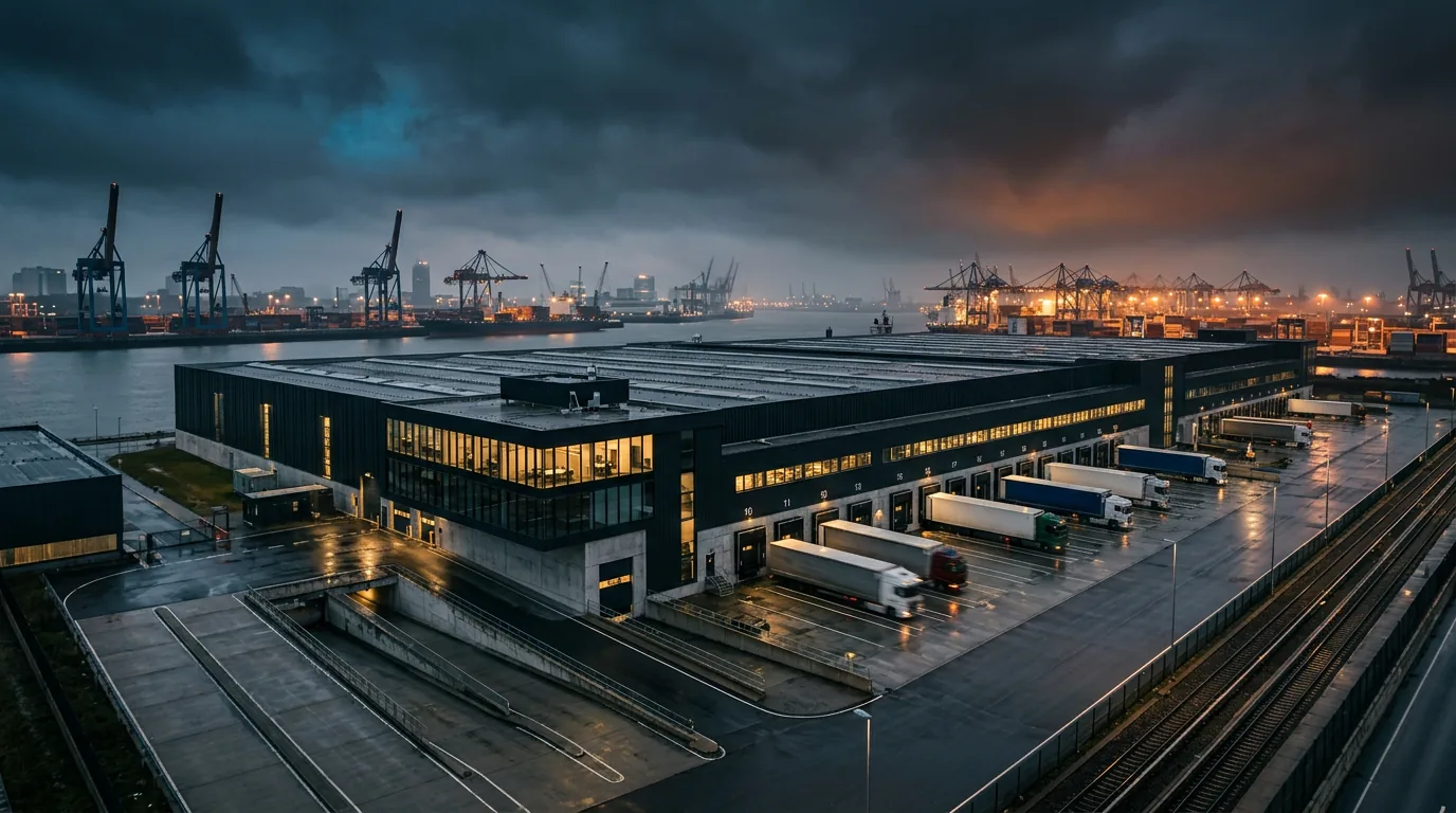 Hamburg: Marktentwicklung für Industrie- und Logistikflächen im ersten Quartal – KI-generiertes Symbolbild