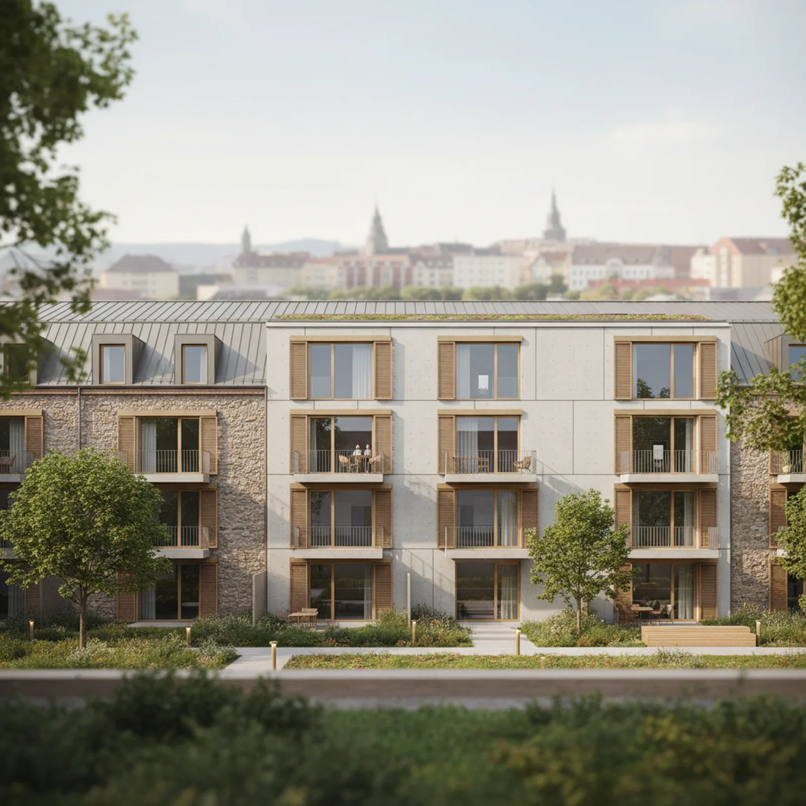 Kloster Reimlingen: 43 neue Wohnungen durch Weiterentwicklung des Bestands – KI-generiertes Symbolbild