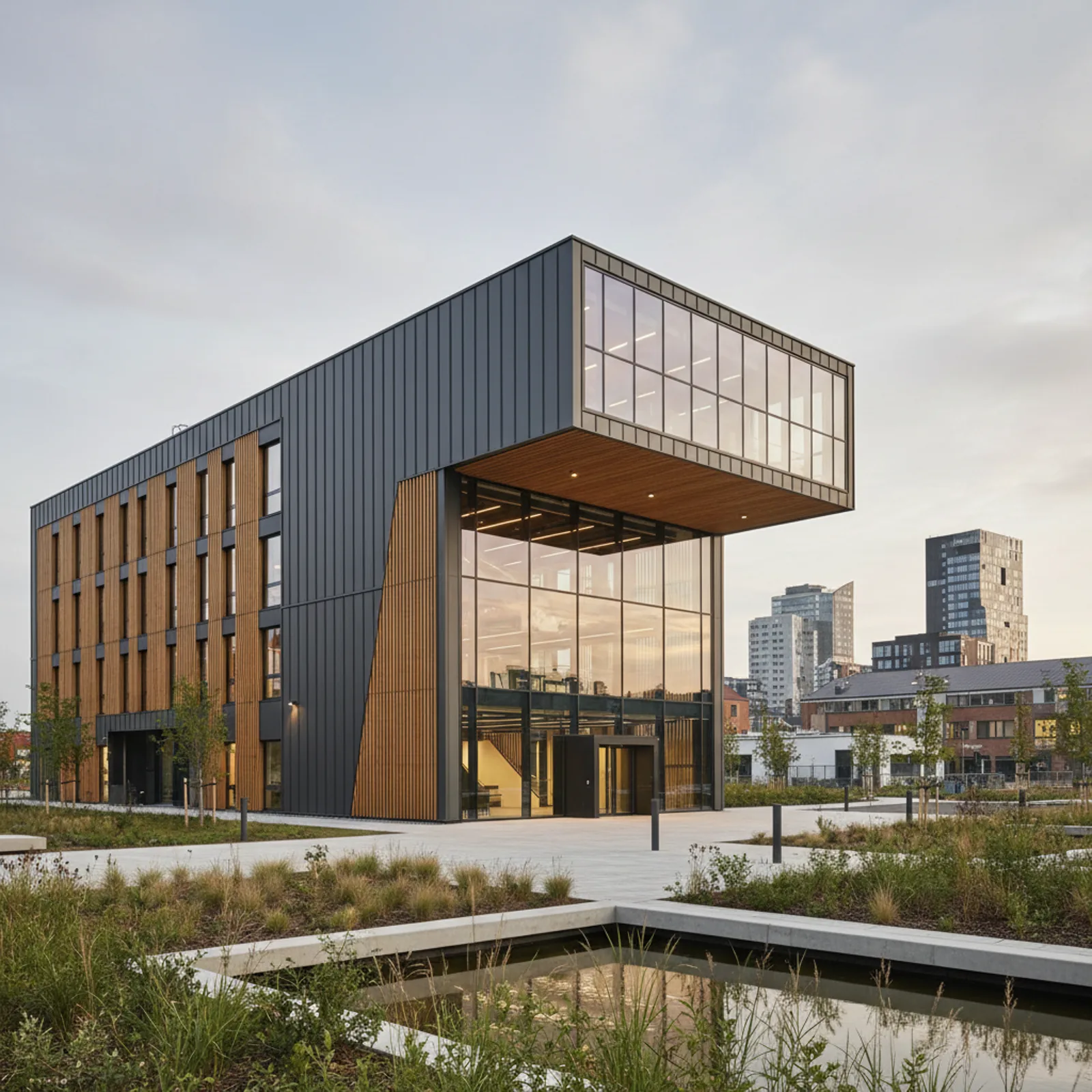 Velux LKR Innovation House: Umbau einer Lagerhalle zu einem Forschungs- und Entwicklungszentrum in Østbirk – KI-generiertes Symbolbild