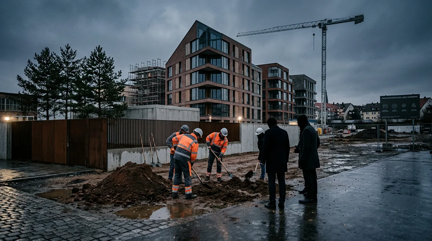 LOOP Nürnberg: Baustart für das Stadtquartier auf dem ehemaligen Radrennbahn-Areal – KI-generiertes Symbolbild