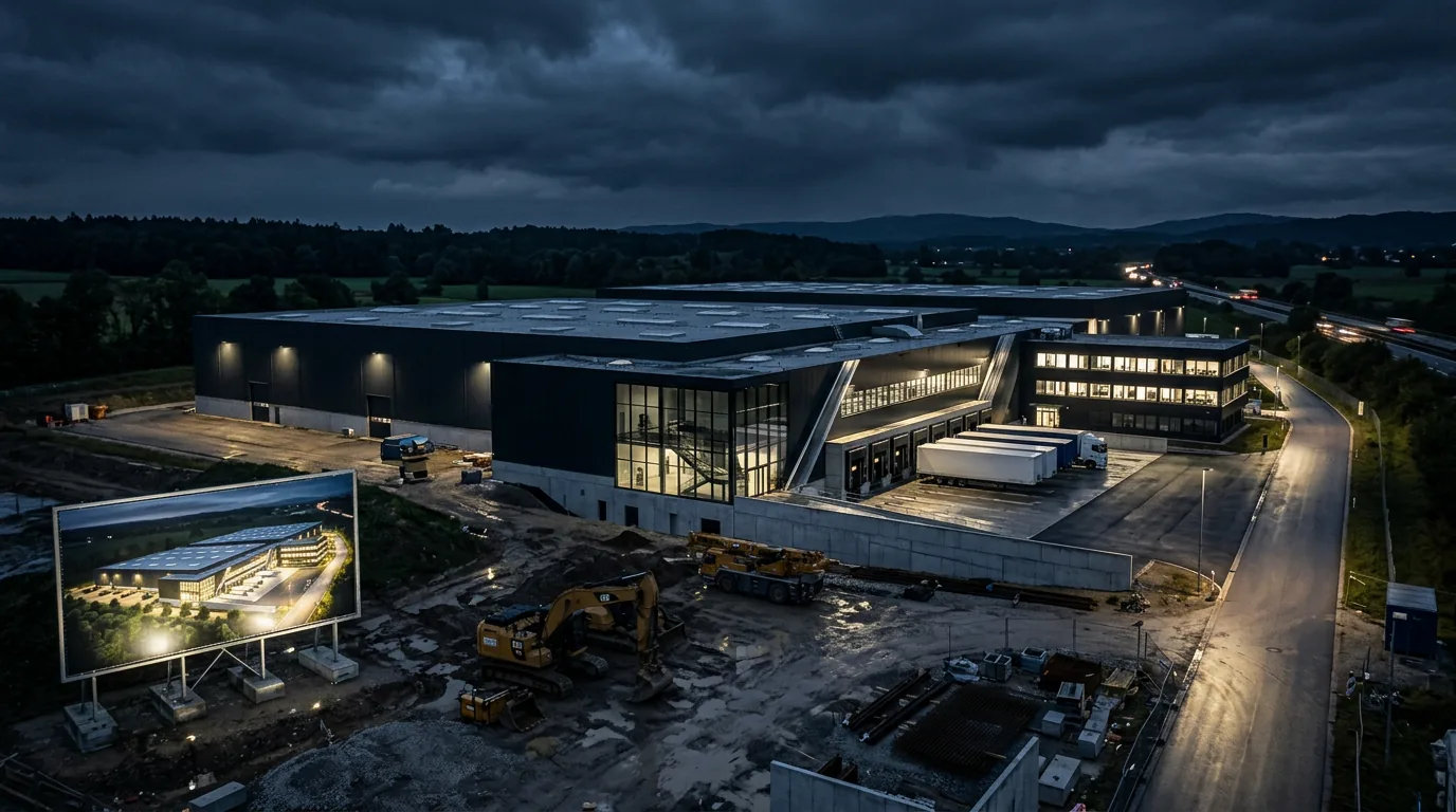 Baugenehmigung für multimax Logistikprojekt von MB Park und ISARKIES erteilt – KI-generiertes Symbolbild