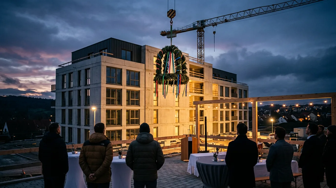 Richtfest für BayernHeim-Projekt im Regensburger Stadtteil Galgenberg – KI-generiertes Symbolbild