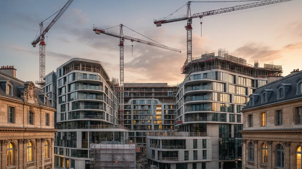 Städtebauliches Leitbild für Wien-Erdberg beschlossen: Hochhaus und Dachpark an der Tangente – KI-generiertes Symbolbild