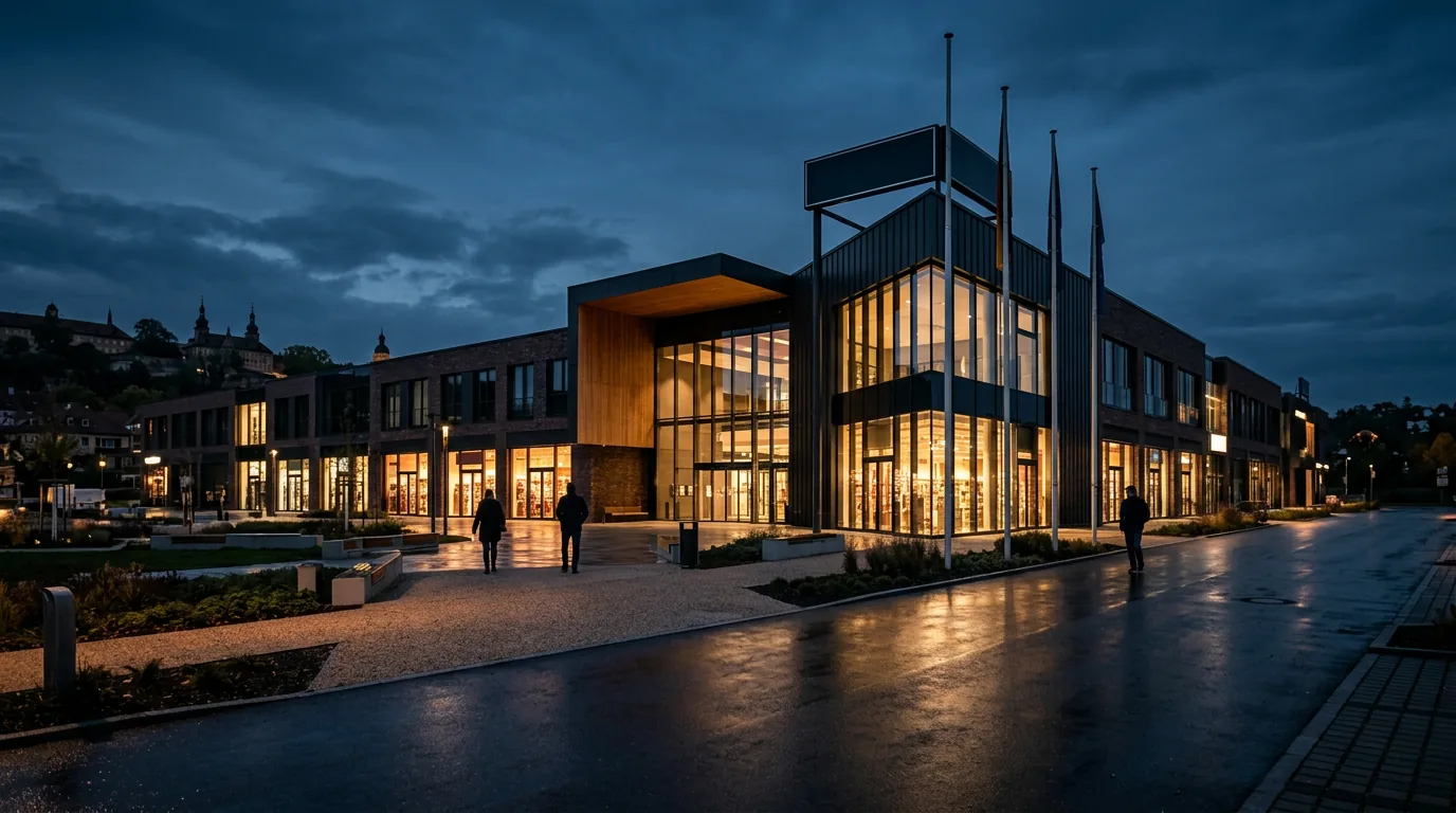 VALUES Real Estate erwirbt Fachmarktzentrum in Bamberg – KI-generiertes Symbolbild