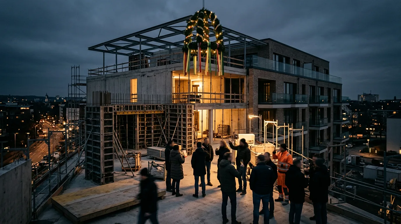Richtfest für Neubauprojekt in Karlsruhe-Oststadt zelebriert – KI-generiertes Symbolbild