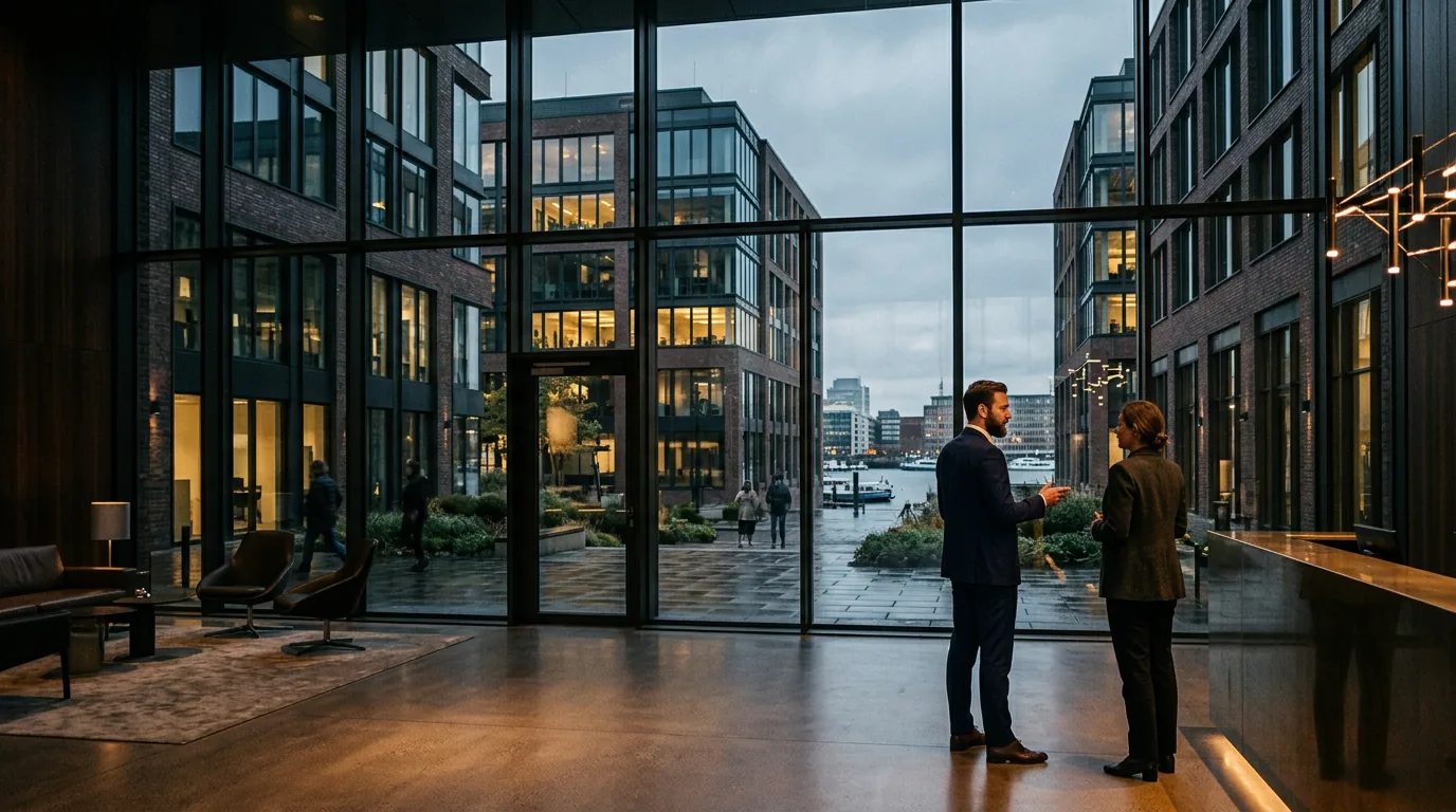 Robert C. Spies vermittelt 3.400 m² Bürofläche in der Hamburger Alstercity – KI-generiertes Symbolbild