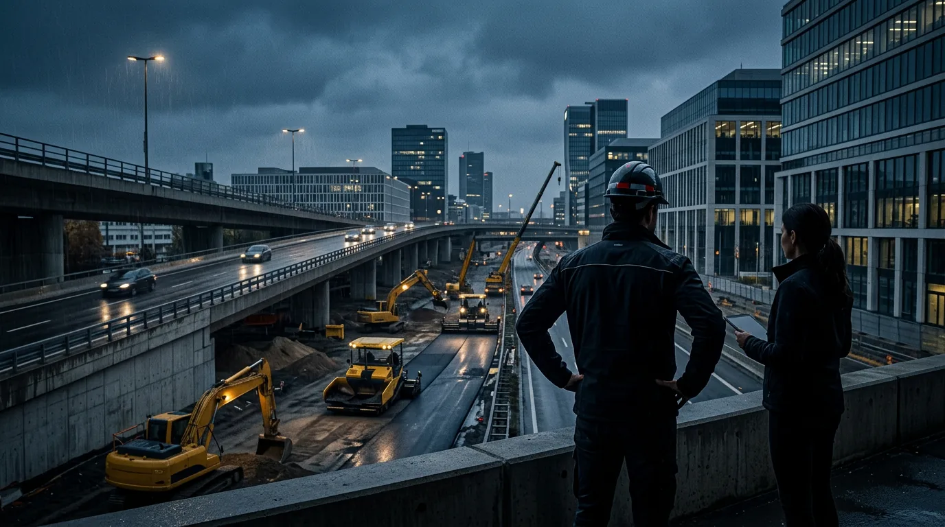 STRABAG AG: Stabile Entwicklung im Verkehrswegebau trotz Budgetverzögerungen – KI-generiertes Symbolbild