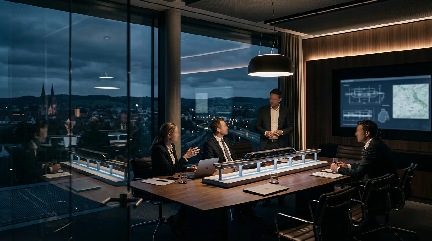 Verkehrsministerkonferenz evaluiert Magnetschwebebahn-Technologie in der Oberpfalz – KI-generiertes Symbolbild
