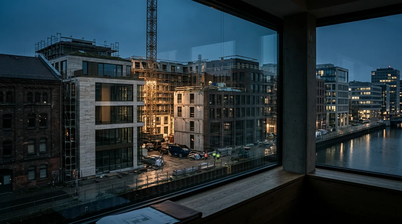 ESG-Konformität prägt zunehmend den deutschen Immobilienmarkt: JTRE Germany reagiert mit Projekt Nordhafen Living & Office – KI-generiertes Symbolbild