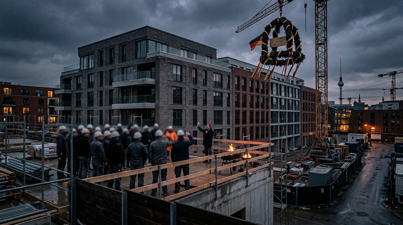 WBM feiert Richtfest für neues Wohn- und Gewerbequartier in Berlin-Moabit – KI-generiertes Symbolbild